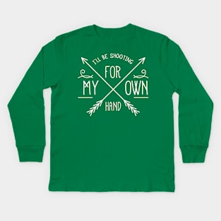 I'll Be Shooting for My Own Hand, Merida inspired Brave tee Kids Long Sleeve T-Shirt